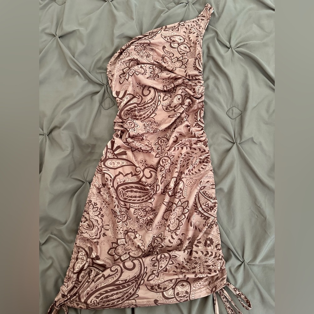 One strap bandana pattern dress